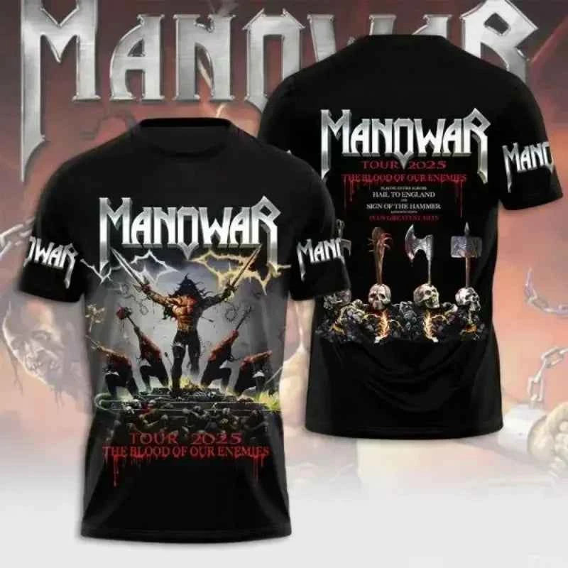 Manowar Band 3D Print T-shirt