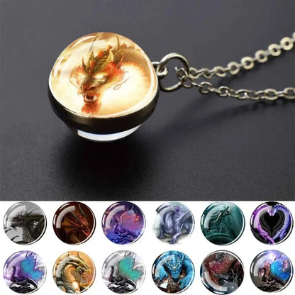 Dragon Glass Ball Pendant - Pedlar's Attic