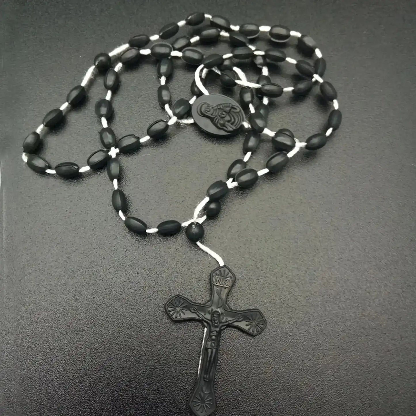 The Sacred Thread — Vintage Rosary Bead Cross Necklace