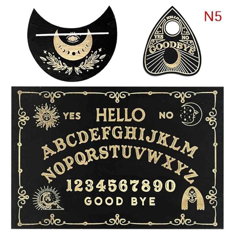 12inch Wooden Divination Pendulum Board Engraved Magic Board Ouija Board Metaphysical Message Witch's Pendulum Board Kit