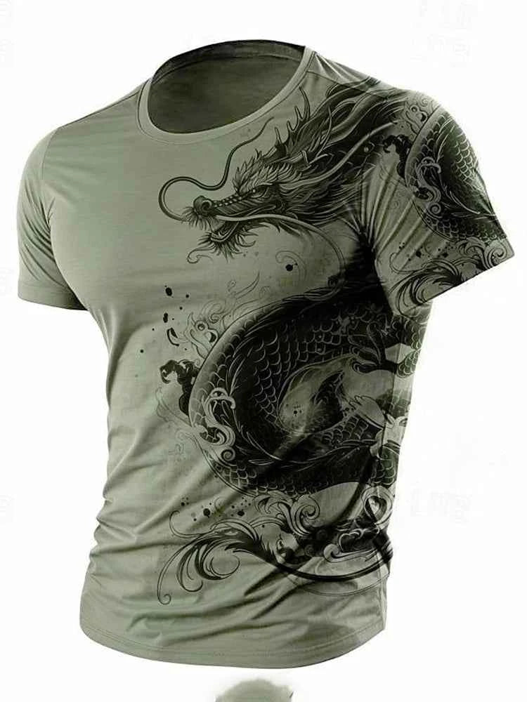 Men's T-shirts 3D dragon prints
