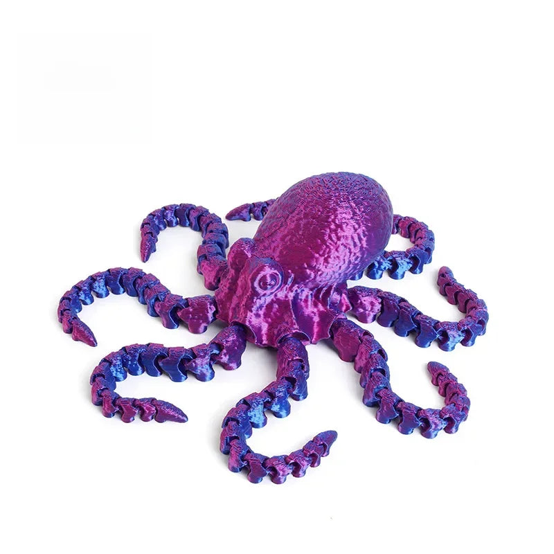 3D Printed Octopus Ornament Creative Animal Landscape Decorations Simulated Octopus Desktop Home Model Party Children's Gift