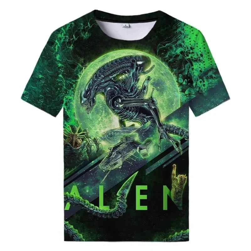 3D Printed T Shirt  Alien Pattern For Men