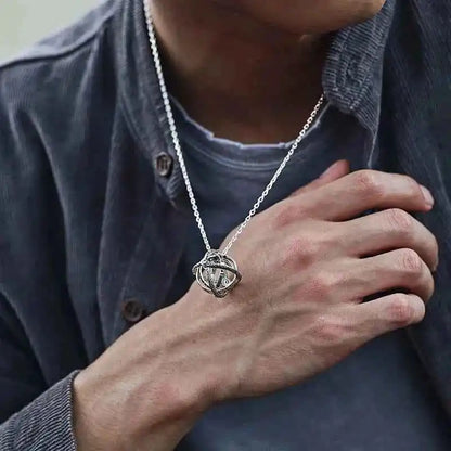 Vintage Astronomical Ball Alloy Men's and Women's Rings Creative Complex Rotating Cosmic Ring Deformable Rotating Ring Necklace - Pedlar's Attic