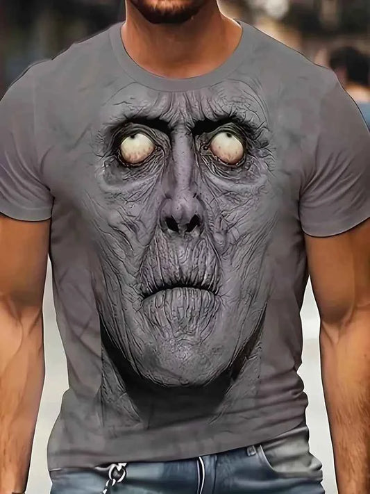 3D Printed Funny Abstract Face Graphic T-Shirt For Men Women