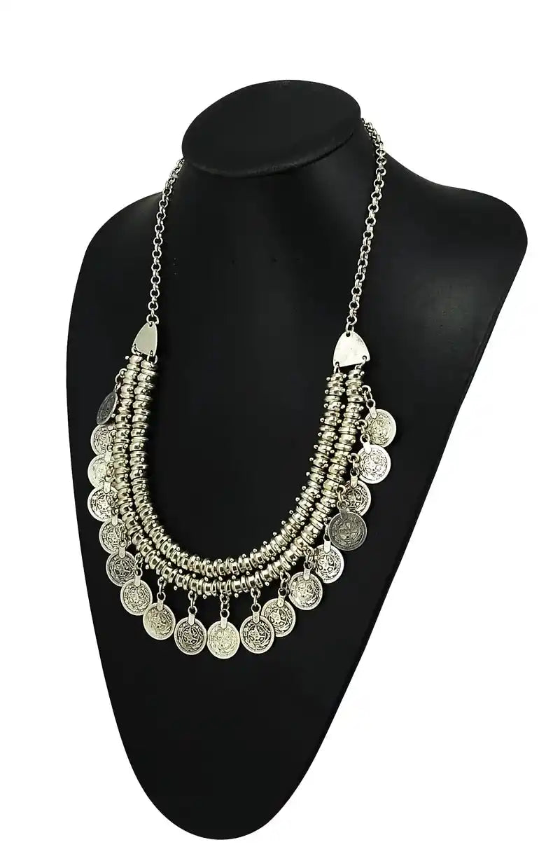 The Wanderer's Collar – Tibetan Boho Statement Necklace