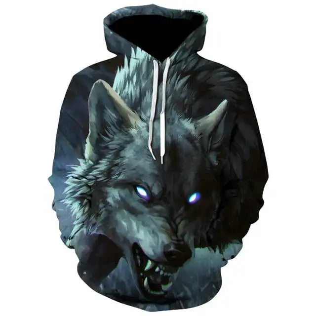 The Wolf Doesn't Explain Itself — 3D Wolf Oversized Hoodie
