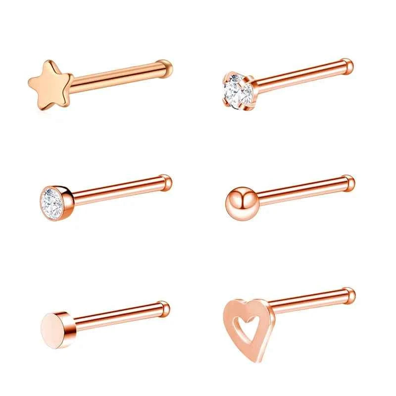 Nose Septum Piercing Studs Set