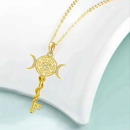 Hekate Wheel Pendant Necklace - Pedlar's Attic