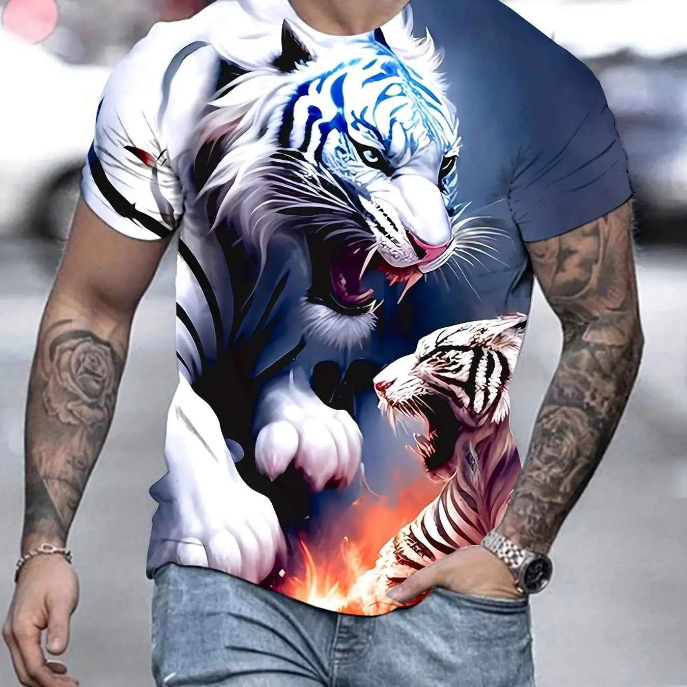 Tiger Print T-Shirt 3D
