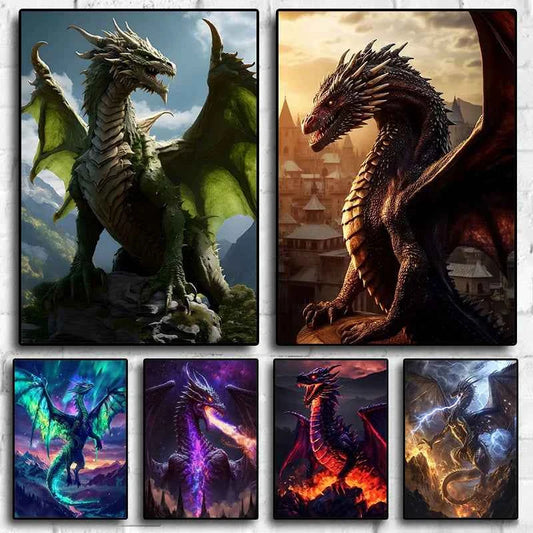 Fantasy Dragon Mythical Animal Posters and Prints