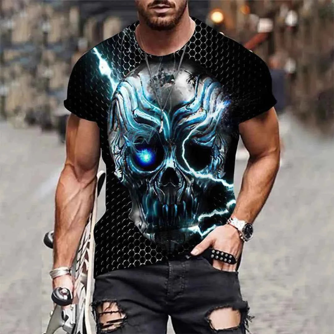 awesome, skull Men's T-shirt 4