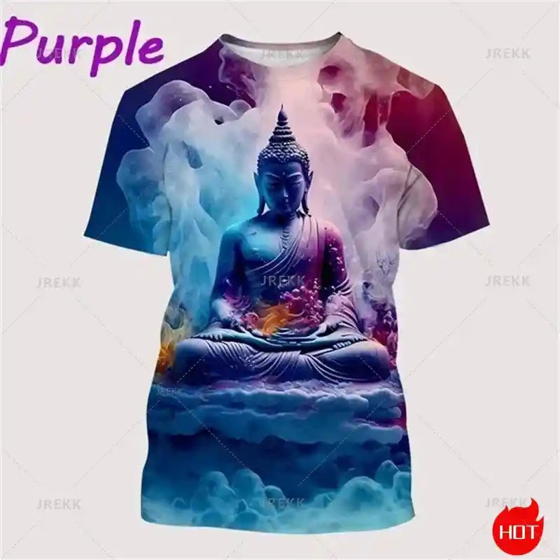 Sacred Presence – Buddha & Spiritual Totem 3D Print Tee