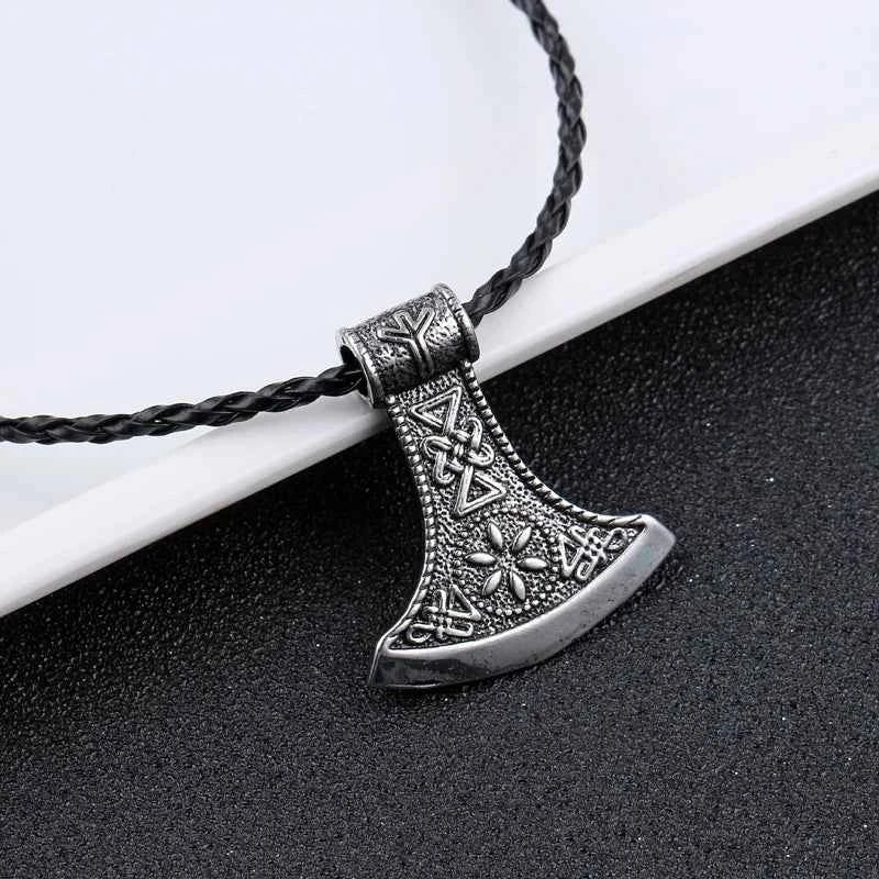Norse Viking Scandinavian Axe Head Pendant Necklace