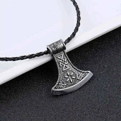 Norse Viking Scandinavian Axe Head Pendant Necklace - Pedlar's Attic