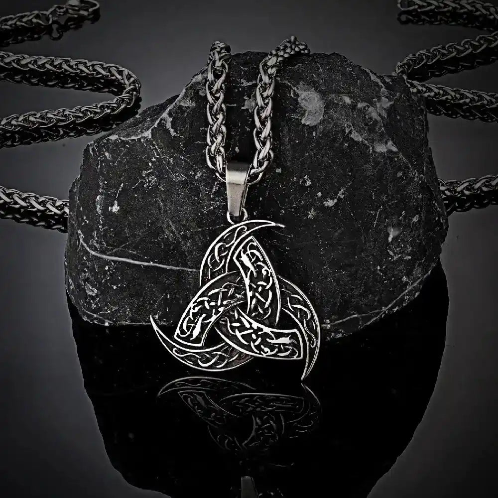 The Triskelion — Triple Crescent Celtic Norse Amulet Necklace