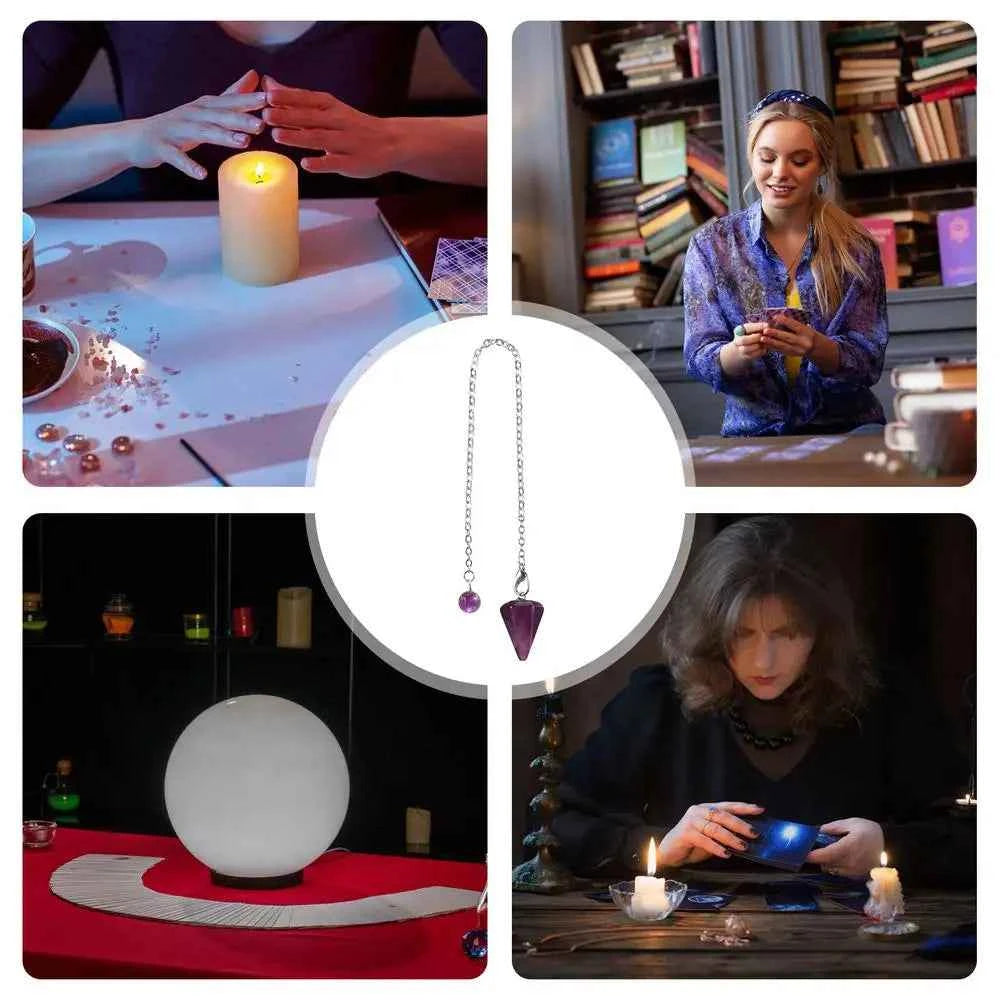 Star Pendulum Board Dowsing Divination Board Decision Maker Planchette Ouija Board Game Energy Carven Plate Witch Crafts