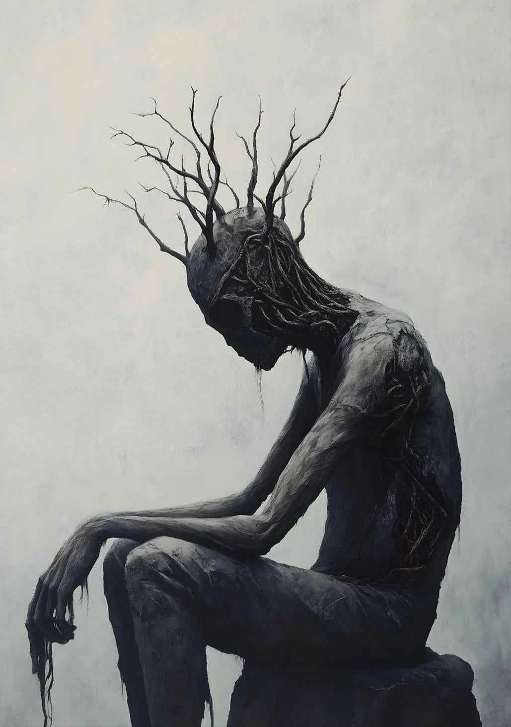 Victoria Style Skull Banquet Fallen Angels Dark Fantasy Art