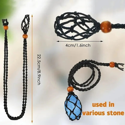The Rainkeeper — Braided Crystal Catcher Necklace