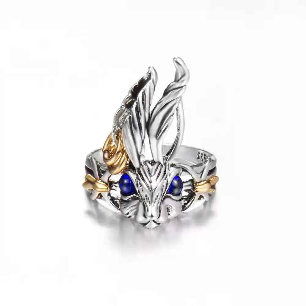 Retro Alice Wonderland Rabbit Ring Punk Gothic