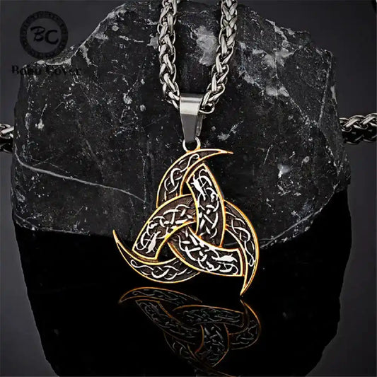 The Triskelion — Triple Crescent Celtic Norse Amulet Necklace