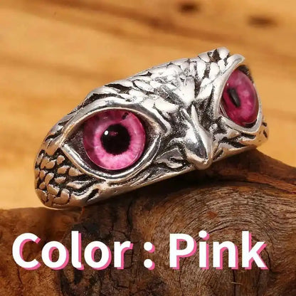 Owl Charm Ring - Vintage Gothic Jewelry for Men & Women - Cute Animal Design for Youth Gifts - Pedlar's Attic