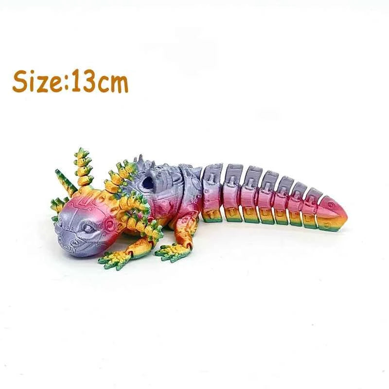 3D Printed Animals Toy Multi-joint Movable Dinosaur Snake Fidget Toy Adults Autism Stress Relief Toys Desktable Decor Kids Gift