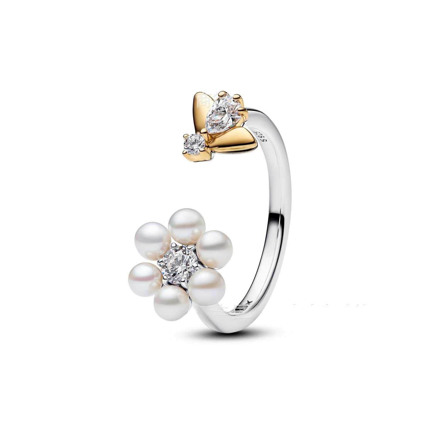 Aether-Reach Ring — 925 Sterling Silver Heart & Butterfly