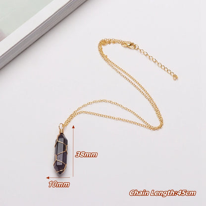 The Threaded Compass — Wire-Wrapped Crystal Point Necklace