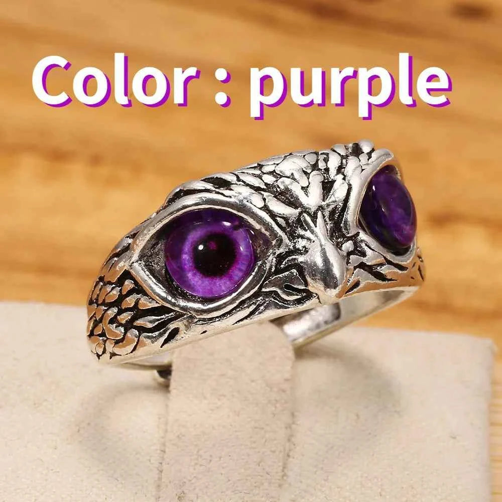 Owl Charm Ring - Vintage Gothic Jewelry for Men & Women - Cute Animal Design for Youth Gifts - Pedlar's Attic