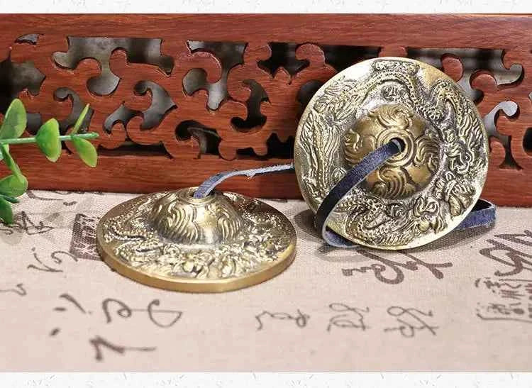 Cymbals Meditation Gong Tibetan Tingsha Sanskrit Brass Chime Bells for Spiritual Healing Mindfulness Yoga Buddhist