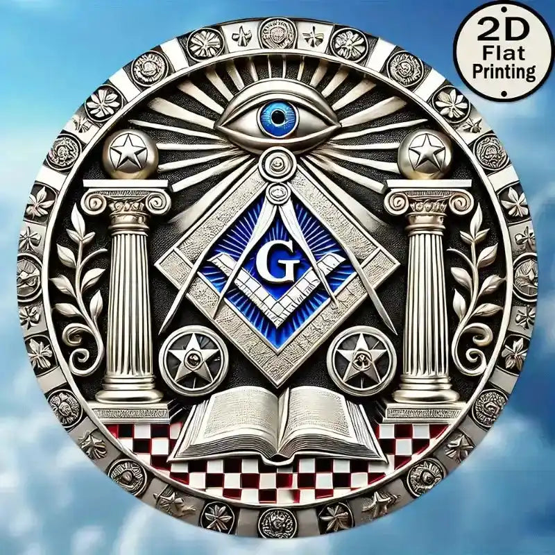 The Warden's Mark – Freemason Symbol Vintage Tin Sign
