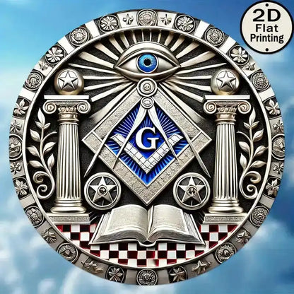 The Warden's Mark – Freemason Symbol Vintage Tin Sign