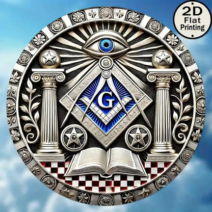 The Warden's Mark – Freemason Symbol Vintage Tin Sign