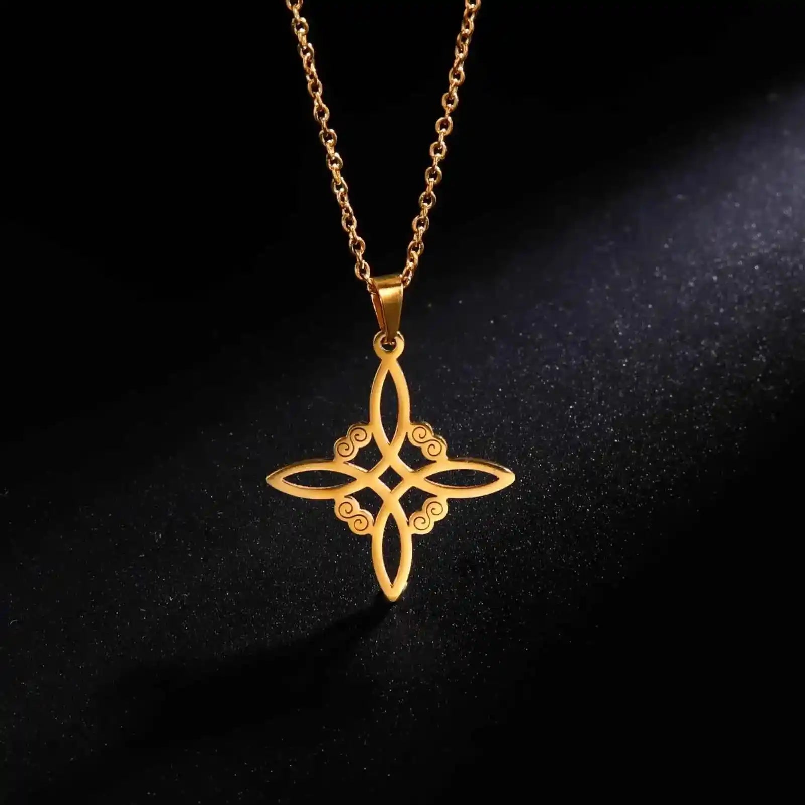 Witch Knot Necklace Stainless Steel - Pedlar's Attic