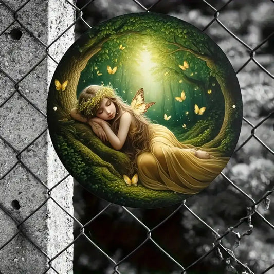 Where the Forest Breathes — Aluminum Butterfly Fairy Wall Art