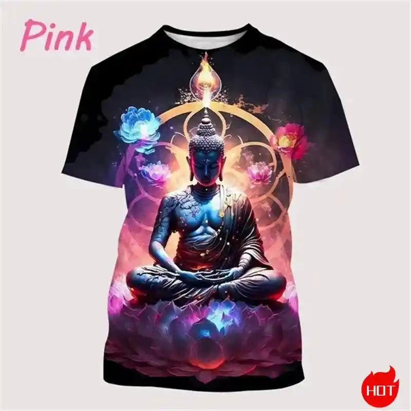 Sacred Presence – Buddha & Spiritual Totem 3D Print Tee