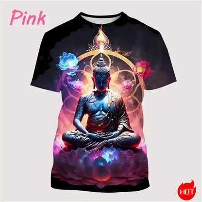 Sacred Presence – Buddha & Spiritual Totem 3D Print Tee