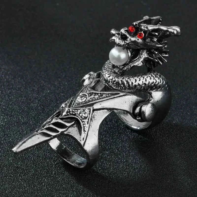 Dragon Eagle Skull Joint Knuckle Full Finger Claw Ring