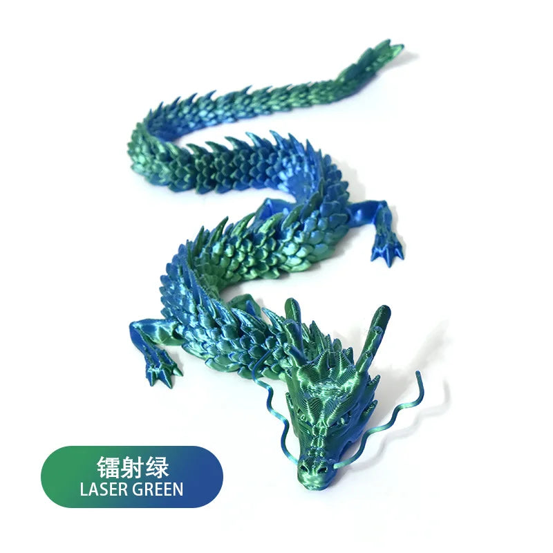3d-printed Chinese dragon ornaments handicrafts can move the joints