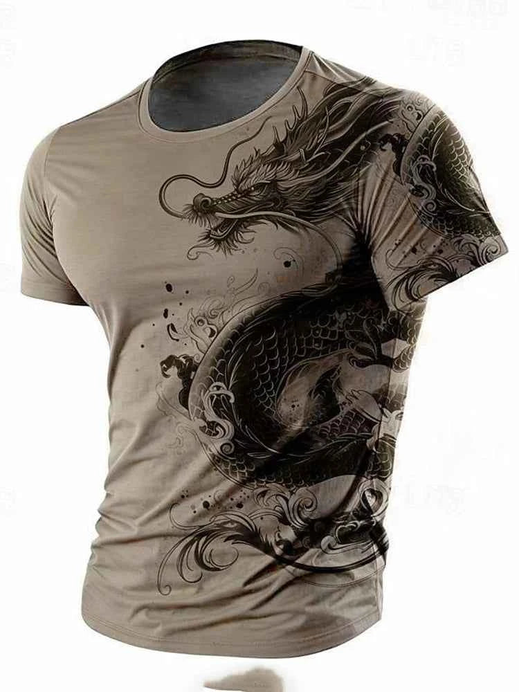 Men's T-shirts 3D dragon prints