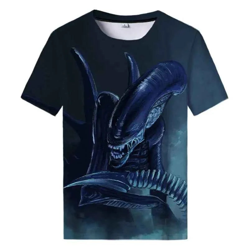 3D Printed T Shirt  Alien Pattern For Men