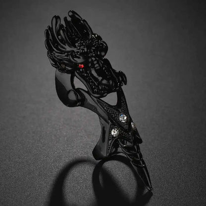 Dragon Eagle Skull Joint Knuckle Full Finger Claw Ring - Pedlar's Attic