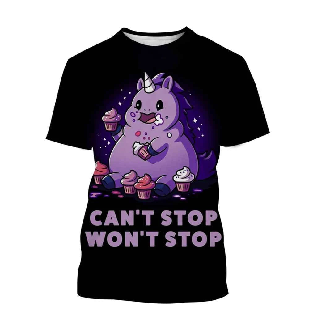 unicorn 3D painted art T-shirt