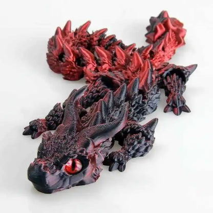Magic Dragon 3D Printed Articulated Toy - Movable Joints for Creative Play & Unique Desk Decor - Pedlar's Attic