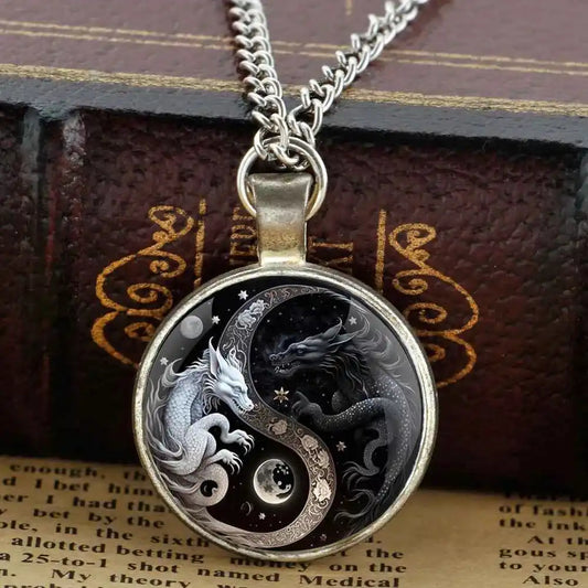 Retro Yin and Yang Dragon Design - Pedlar's Attic