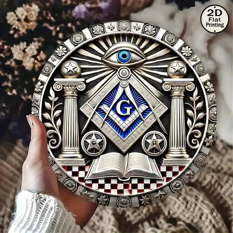 The Warden's Mark – Freemason Symbol Vintage Tin Sign