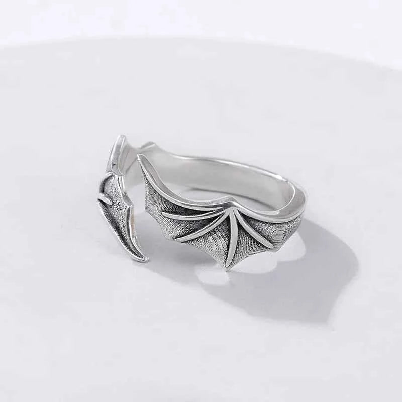 Retro Angel Demon Wings Creative Ring