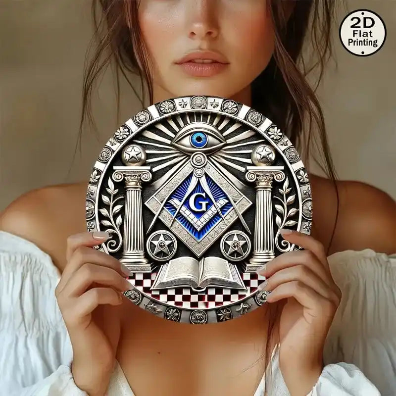 The Warden's Mark – Freemason Symbol Vintage Tin Sign