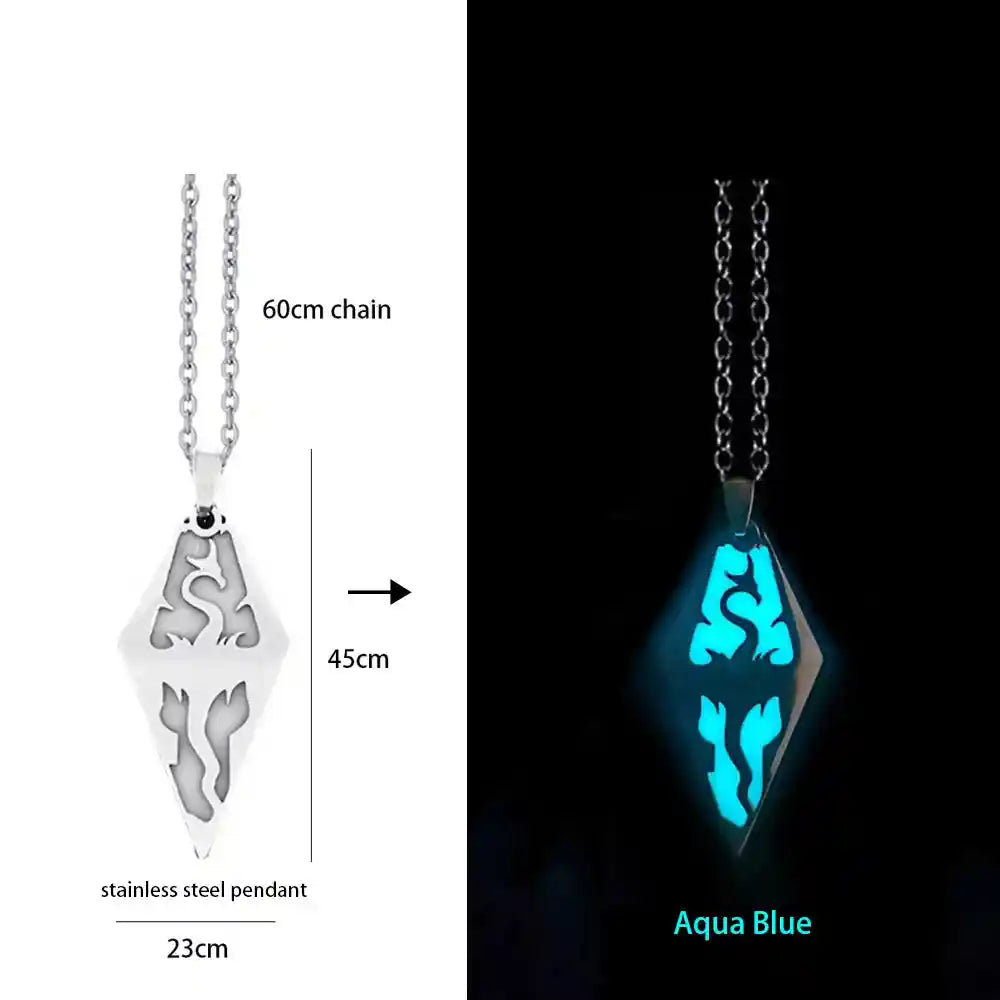 Luminous Alloy Dragon Pendant Glowing Necklace - Pedlar's Attic